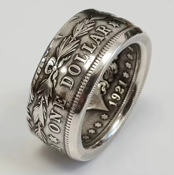 Mens United States of America Silver Ring - Picture 1 of 5